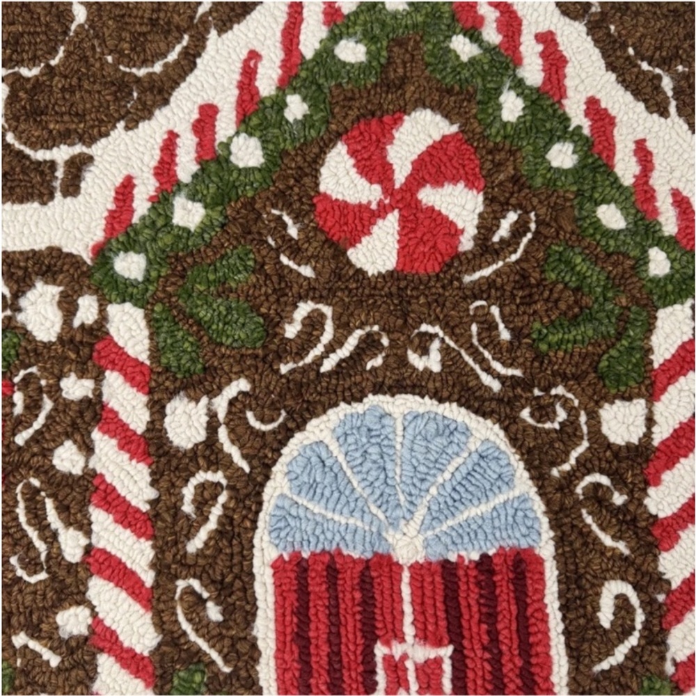 NWT Gingerbread Christmas Rug ~ Hand
Hooked ~ Festive Colors - Picture 2 of 5